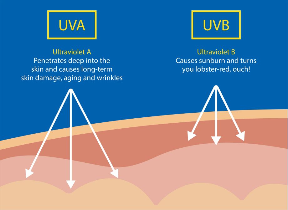 紫外线UVA和UVB的差异